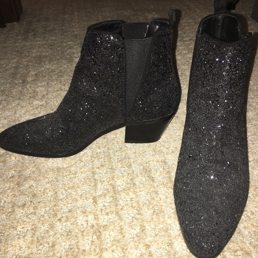 Zara black sparkle ankle booties!